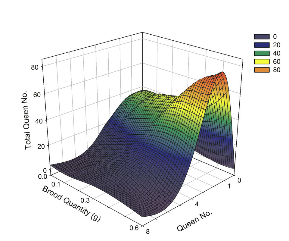 Novel ant control techniques Graph: Colony growth dynamics and queen production in the Pharaoh ant colonies